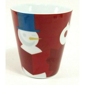 2012 Starbucks Christmas Coffee Mug artistic geometric singing snowman 14oz